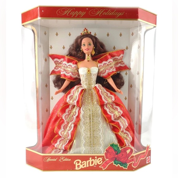 BARBIE HAPPY HOLIDAYS 1997 Special Edition 10th Anniversary 5th in Series Rare - Picture 14 of 16